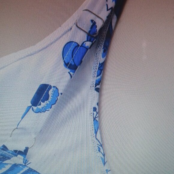 Bloom Chic Never Worn One Piece Blue and White Flower Plus Size Bathing Suit - Picture 4 of 5